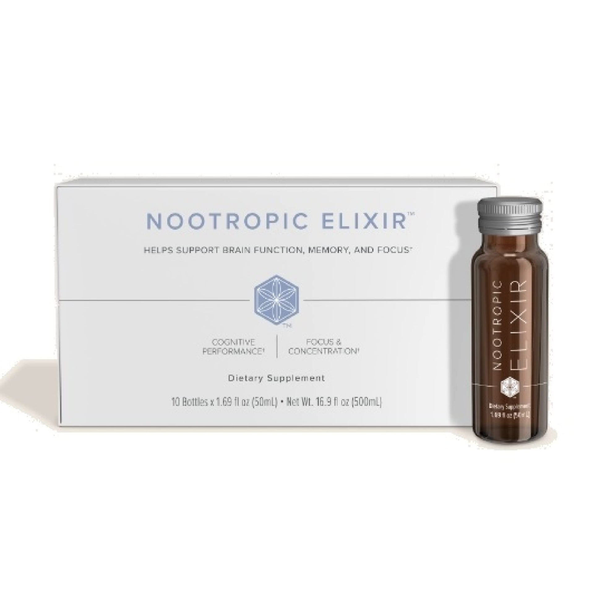 Isagenix Nootropic Elixir- Brain Health & Focus Supplement - Liquid Supplement with Green Tea Extract to Support a Healthy Mindset - 1.69 Oz Bottles (10 Count) IsagenixBuy Supplements Australia