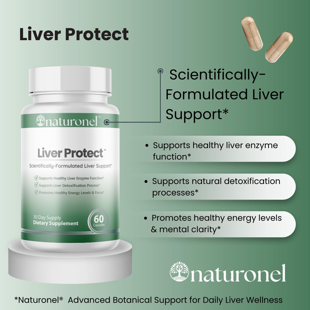 Naturonel Liver Protect – Liver Cleanse Detox & Repair | Liver Detox with Milk Thistle, Beetroot, Artichoke, Dandelion, Chicory, Yarrow, Jujube & Herbal Detox Blend | Made in USA, GMP Certified (1) NaturonelBuy Supplements Australia