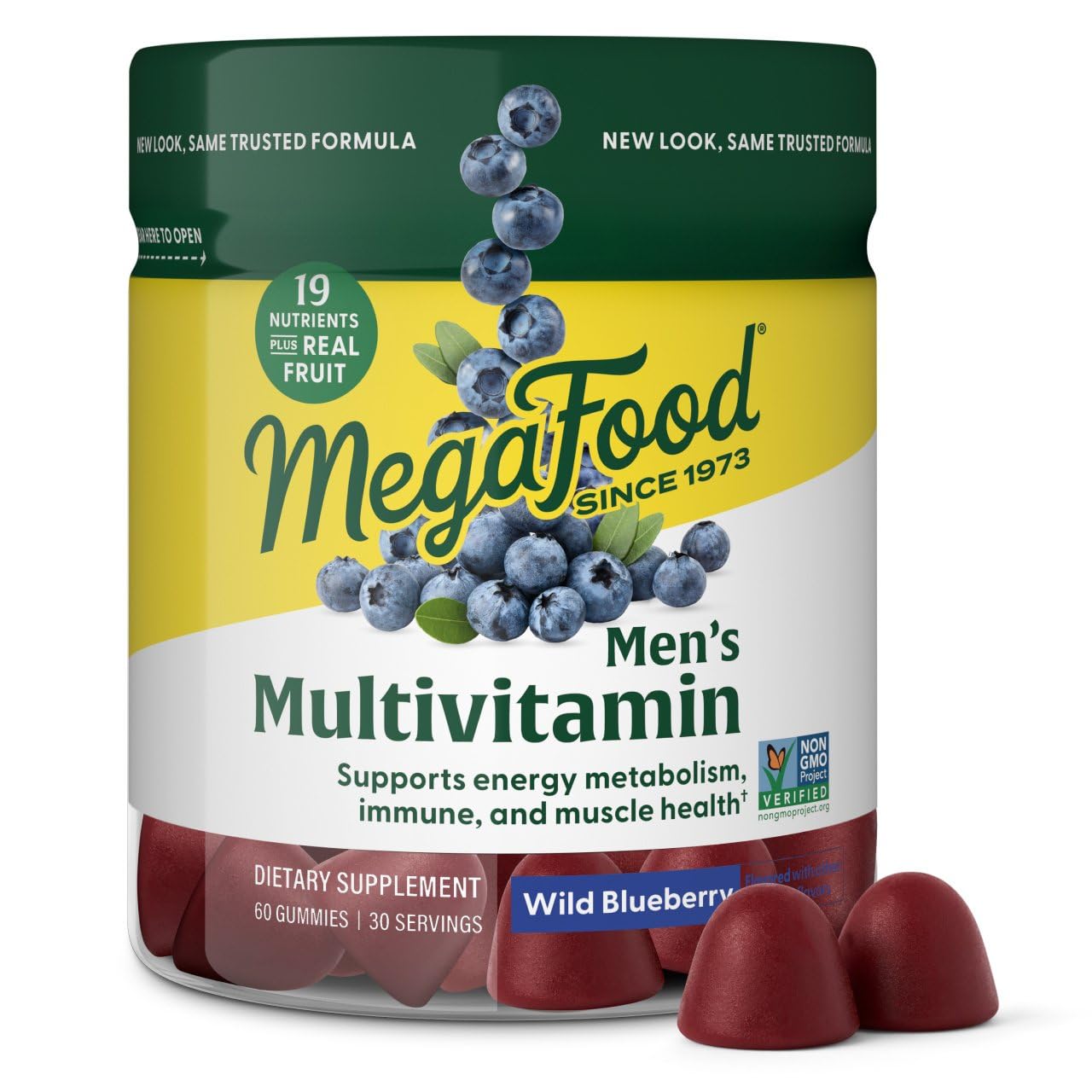 Megafood, Multivitamin Mens Wild Blueberry Gummy, 60 Count MegaFoodBuy Supplements Australia