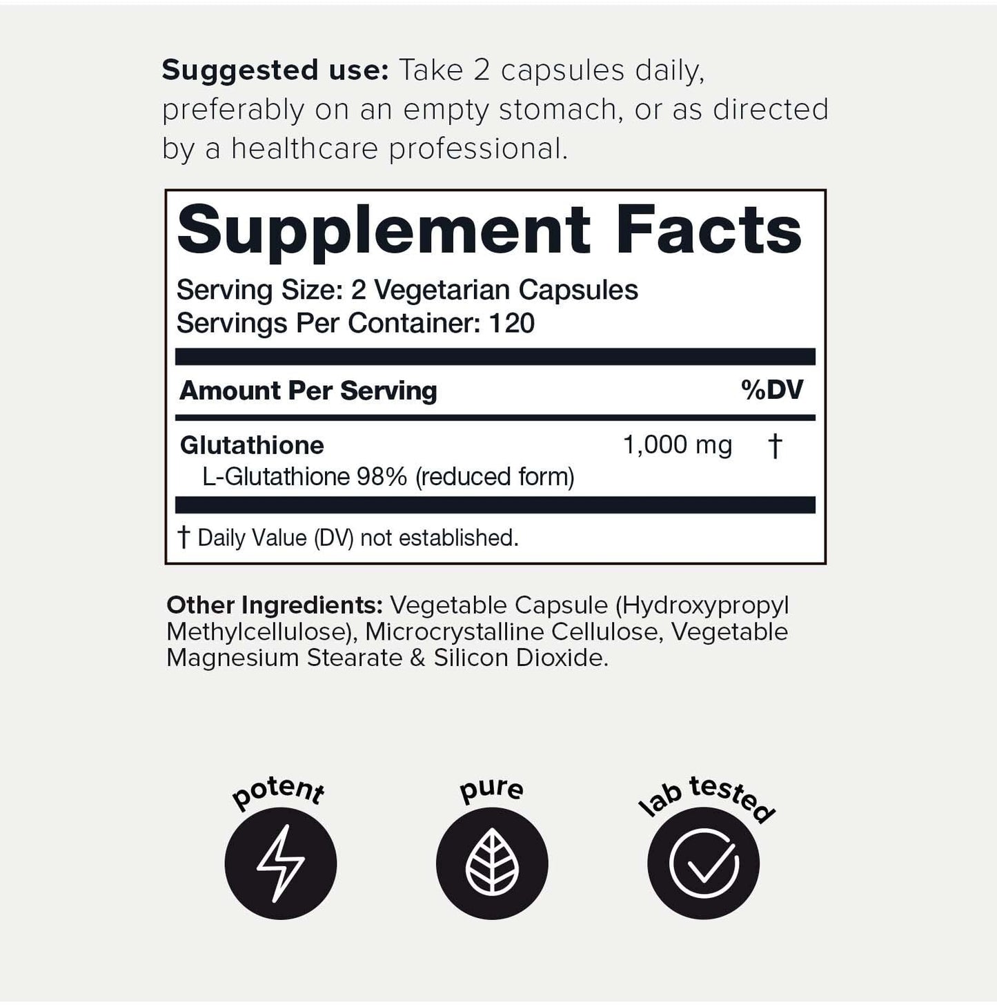 Toniiq Ultra High Strength Glutathione Capsules - 1000mg Concentrated Formula - 98%+ ToniiqBuy Supplements Australia