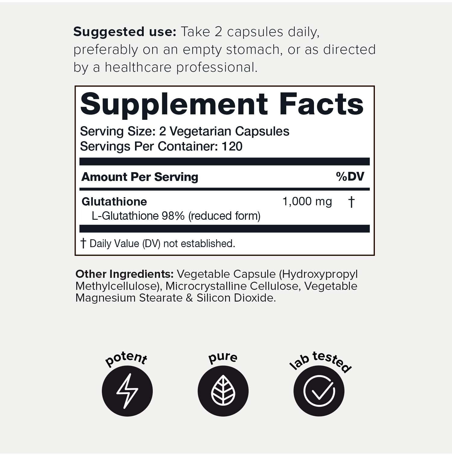 Toniiq Ultra High Strength Glutathione Capsules - 1000mg Concentrated Formula - 98%+ ToniiqBuy Supplements Australia