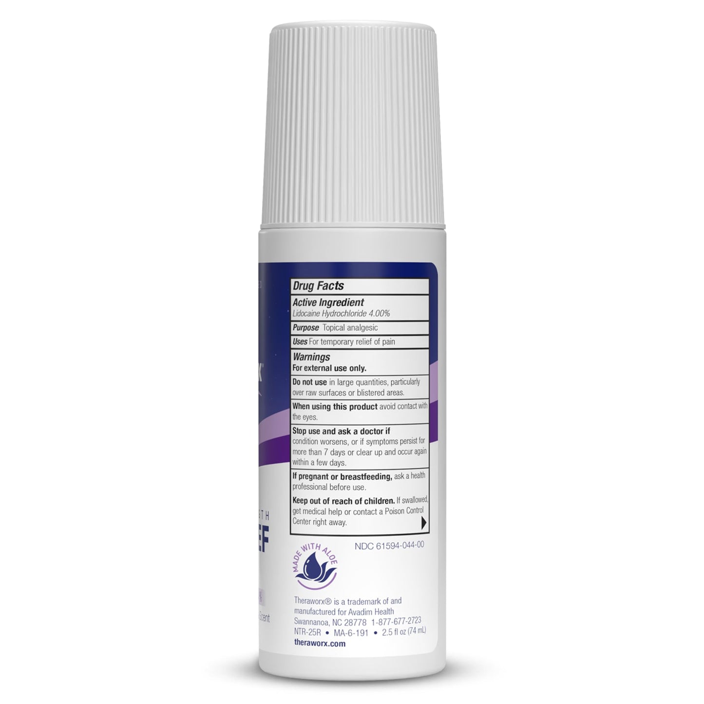 Theraworx Nighttime Maximum Strength Pain Relief Roll-on with Lidocaine – 2.5 oz - 2 Count TheraworxBuy Supplements Australia