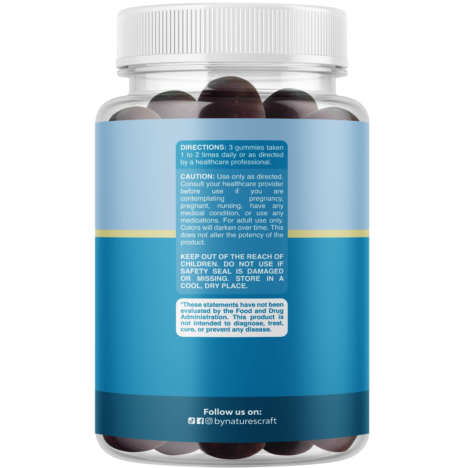 Pure Calm and Relaxing Magnesium Supplement - Magnesium for Stress Support & Rest Ease for Adults - High Absorption Mg Citrate Gummies with L Theanine & Ashwagandha for Muscle Cramps - 90 Count Natures CraftBuy Supplements Australia