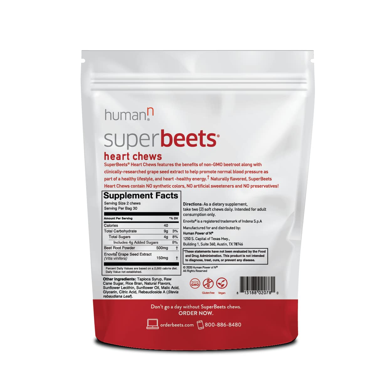 humanN SuperBeets SuperBeets Heart Chews & Memory + Focus Chews & Neo40 Daily Bundle