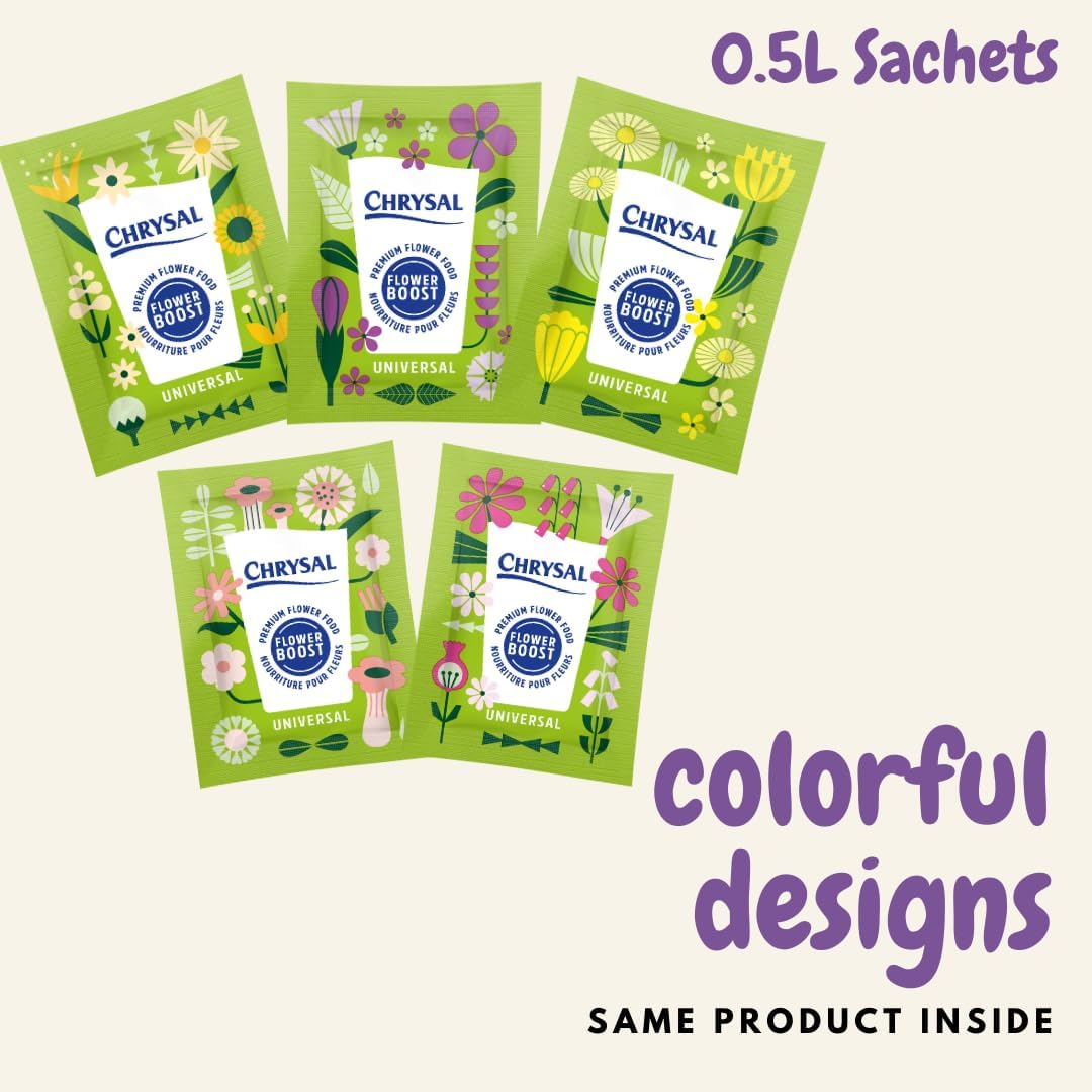 Chrysal Clear Flower Food Packets – Single Packet – Flower Arrangements & Bouquets – Floral Supplies ChrysalBuy Supplements Australia