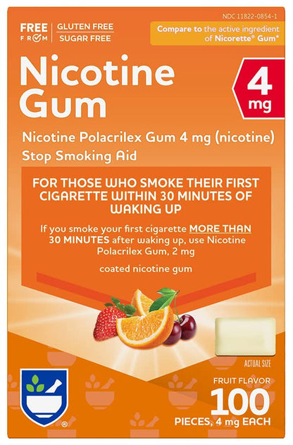 Rite Aid Nicotine Gum, 4 mg - 100 Count | Quit Smoking Aid | Nicotine Rite AidBuy Supplements Australia