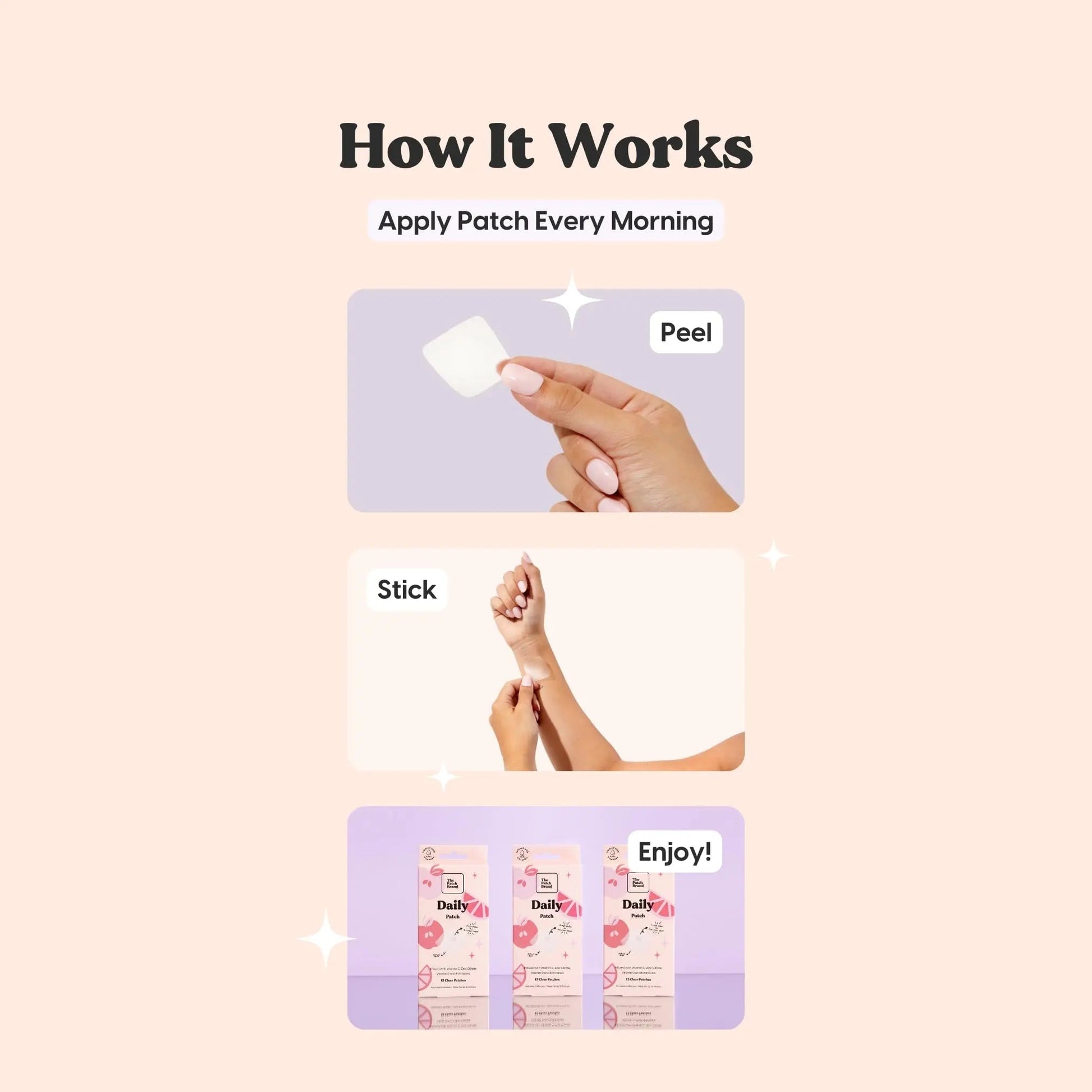 The Patch Brand Daily Support Patches | Natural Wellness Infused with Vitamin C, Zinc Citrate, Vitamin D, Ginko Biloba and Echinacea The Patch BrandBuy Supplements Australia