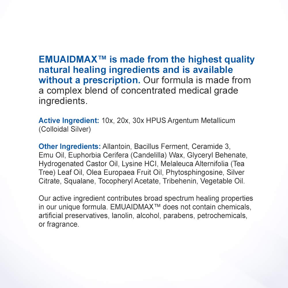 emuaid EMUAIDMAX Ointment 2oz - Eczema Cream. Maximum Strength Treatment emuaidBuy Supplements Australia