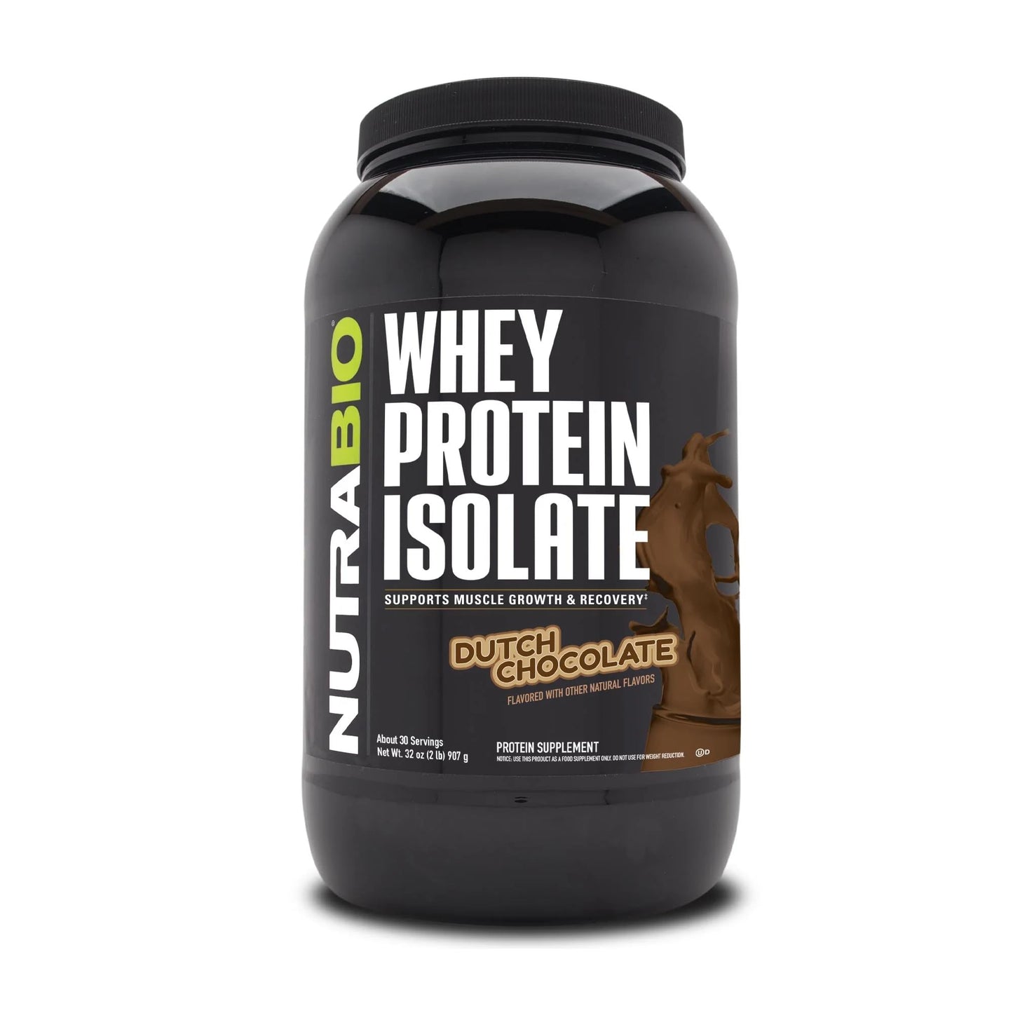 NutraBio Whey Protein Isolate Supplement – 25g of Protein Per Scoop with Complete