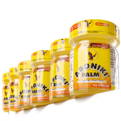 Aboniki Balm (6 Plastic Jars) – Powerful Topical Pain Relief Balm for Sore Muscles and Joints | Anti Inflammatory Analgesic Rub with Cooling Menthol for Back, Knee, Neck, Shoulder, Wrist & Body Ache AbonikiBuy Supplements Australia