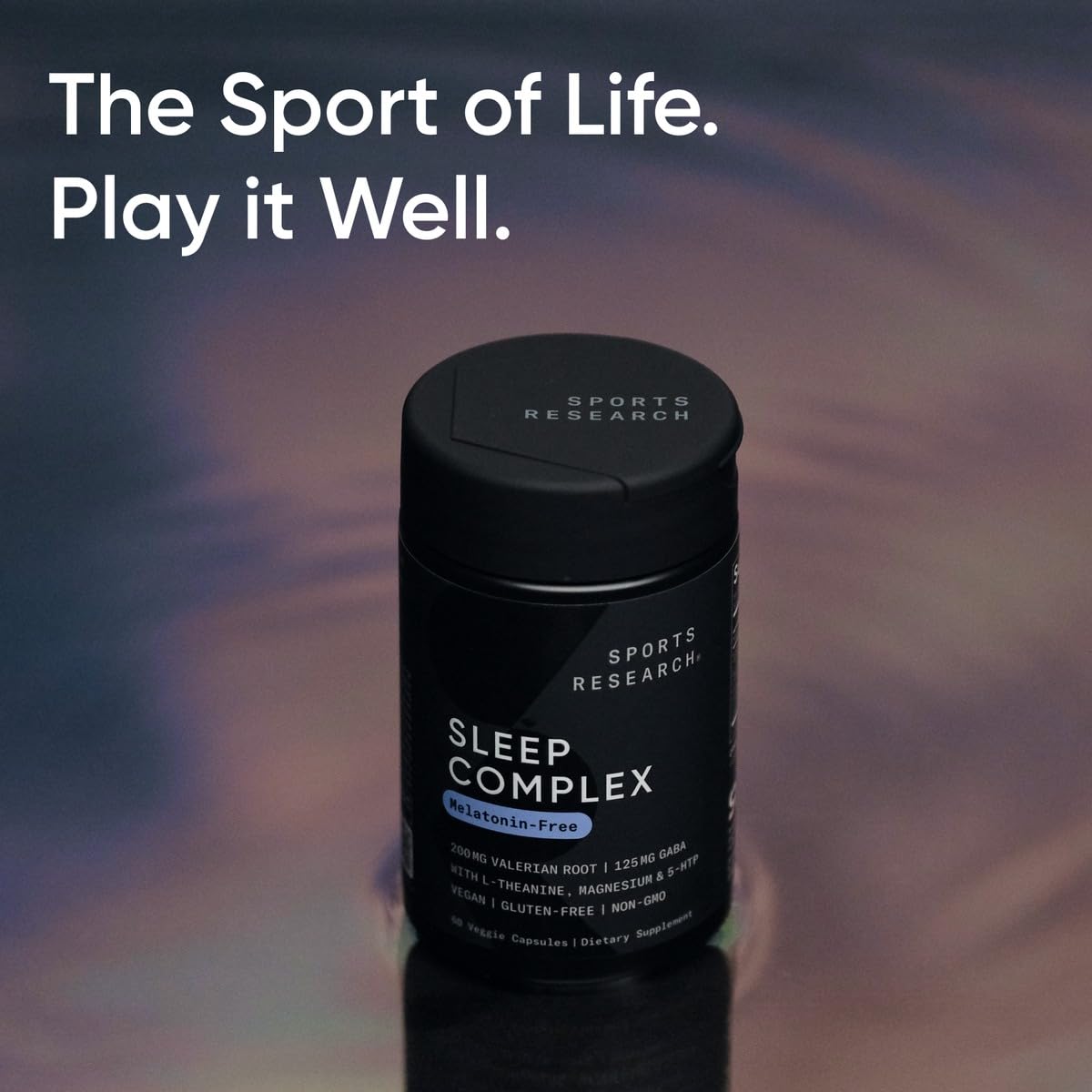 Sports Research® Sleep Complex- Melatonin-Free Vegan Capsules - with Valerian Root, GABA, L-Theanine, Magnesium & 5-HTP - 30 Servings Sports ResearchBuy Supplements Australia