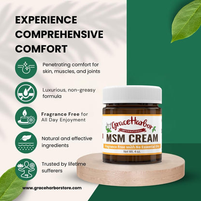 Grace Harbor MSM Cream – Variety 3 Pack – Daily Skin, Joint and Muscle Rub – Best Goat Milk Unscented Baby Lotion for Severly Dry Skin – Therapeutic Essential Oils and Fragrance Free – 4 oz Grace Harbor InternationalBuy Supplements Australia