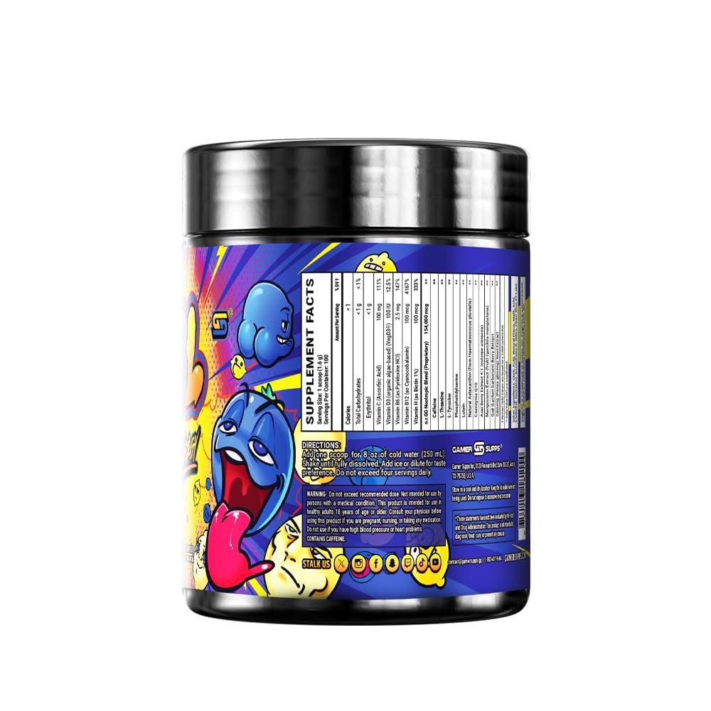 Gamer Supps GG Energy - BBL by Clooless (100 Servings) - Keto Friendly Gaming Energy and Nootropic Blend, Sugar Free + Organic Caffeine + Vitamins + Immune Support, Powder Drink Gamer SuppsBuy Supplements Australia