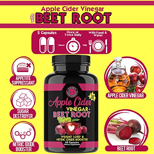 Angry Supplements Apple Cider Vinegar + Beet Root Capsules, Detox Pills, Nitric Oxide Angry SupplementsBuy Supplements Australia