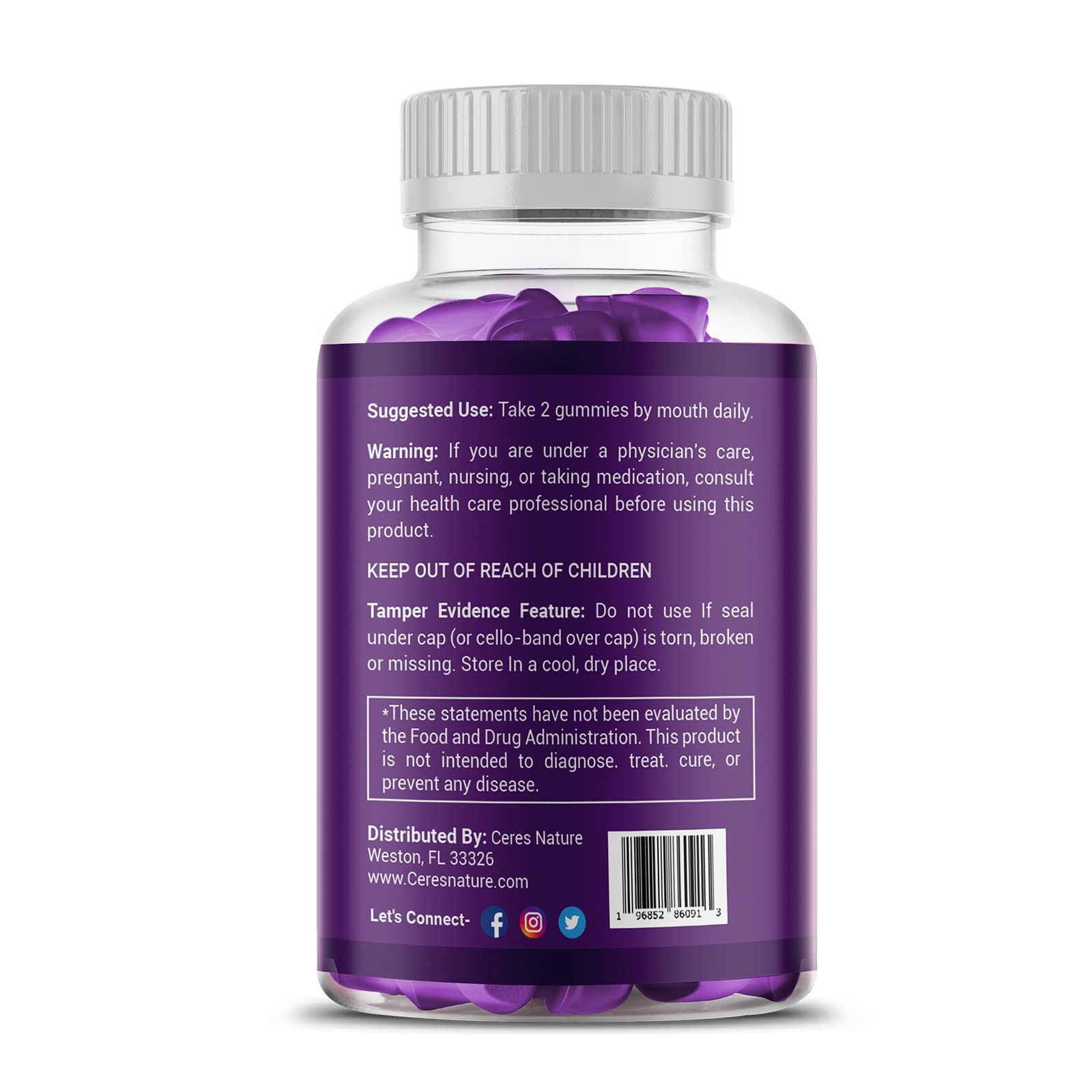 Premium Saffron Extract 88.5mg** Gummy - Appetite Control, Eye Support, Boost Energy Ceres NatureBuy Supplements Australia