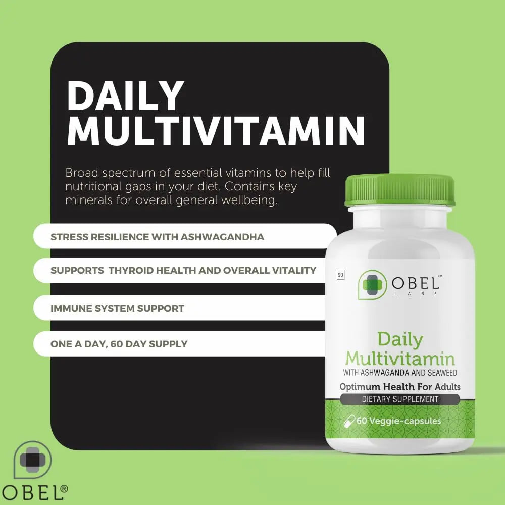 obel Daily Multivitamin | with Ashwaganda and Seaweed | Optimum Health for Adults obelBuy Supplements Australia