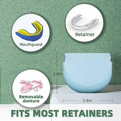 2 Pack Silicone Retainer Case with Lanyard Soft Slim Cute Aligner Case Holder Dental Thin onbuwwsBuy Supplements Australia