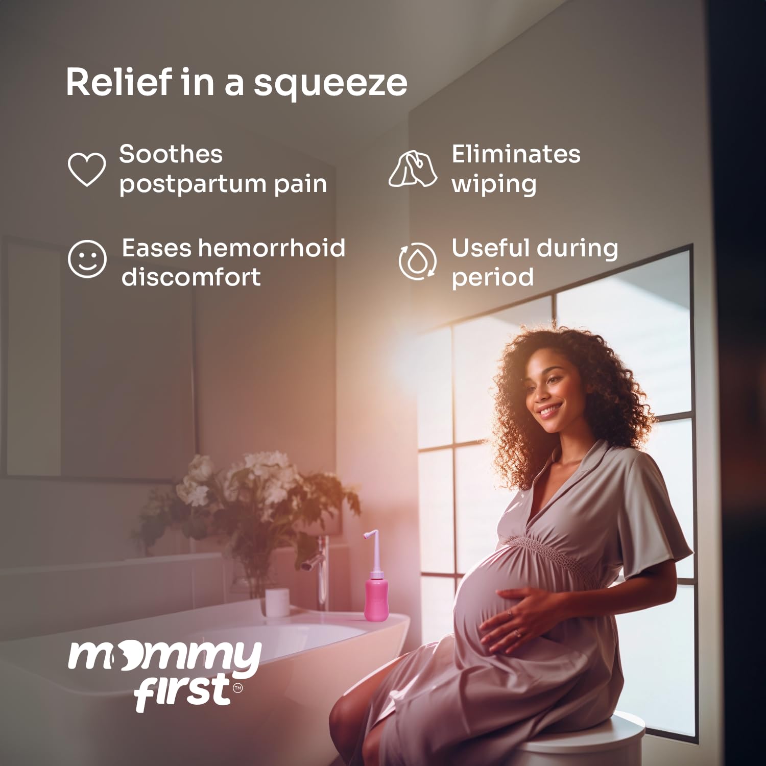 Peri Bottle for Postpartum Care from Mommy First™ | Upside Down Bottle for Perineal Cleansing and Recovery Mommy FirstBuy Supplements Australia