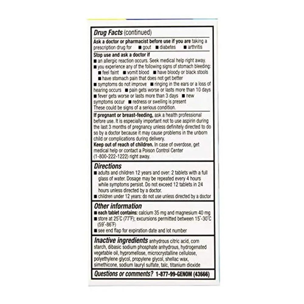 Bufferin Buffered Aspirin (NSAID) Coated Tablets Pain Reliever/Fever Reducer 130 ea (Pack of 3) BufferinBuy Supplements Australia