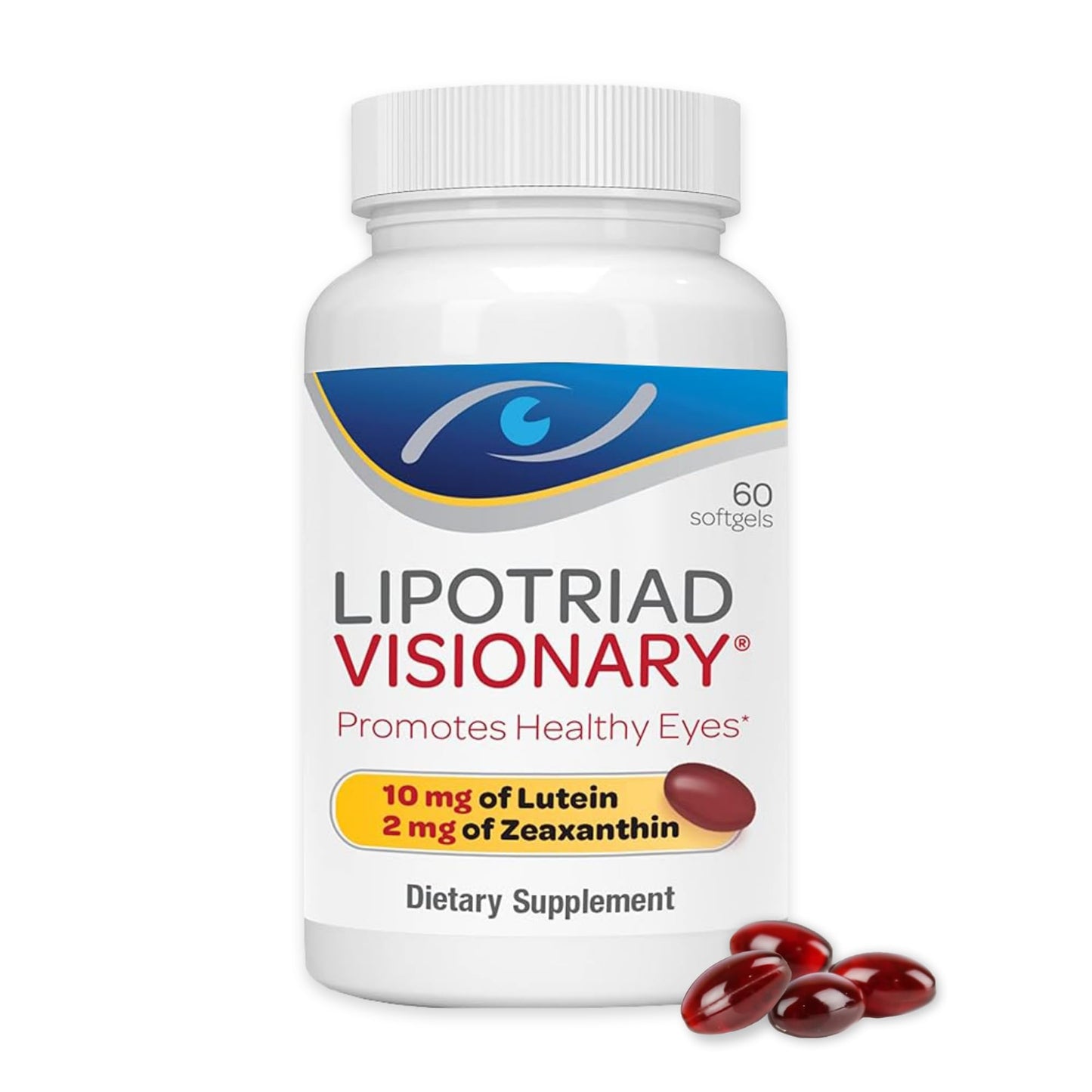 Lipotriad Visionary Eye Vitamins – 60 Capsules – Lutein and Zeaxanthin Supplements with Other AREDS 2® Ingredients to Support Eye Health LipotriadBuy Supplements Australia