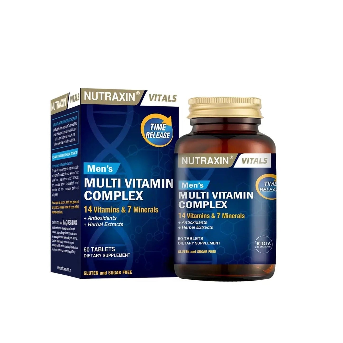Nutraxin Men's Multivitamin & Mineral Complex, 60 Tablets Nutraxin
