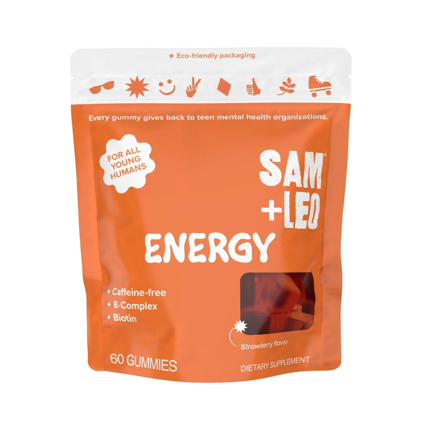 SAM+LEO Vitamin B Complex Gummies with Biotin for Kids & Teens - Caffeine-Free Focus & Energy Support Supplement Gummies | SAM+LEOBuy Supplements Australia