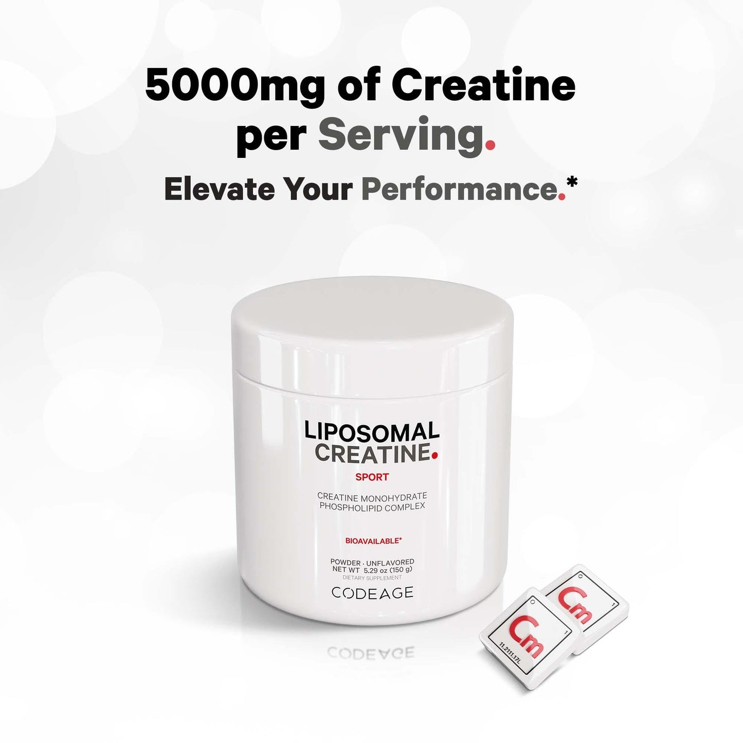 Codeage Liposomal Creatine Powder Supplement, Pure Creatine Monohydrate 5000mg, Pre Workout & Post Workouts - Unflavored Creatine, Micronized Creatine Powder - Creatinine for Sports - 30 Servings CodeageBuy Supplements Australia