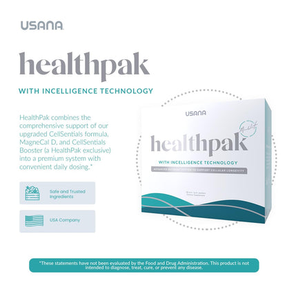 USANA HealthPak with InCelligence Technology and Essential Nutrients and Antioxidants to Support Total Body Health* – Convenient Daily AM/PM Packets – 56 Packets – 28 Day Supply USANABuy Supplements Australia