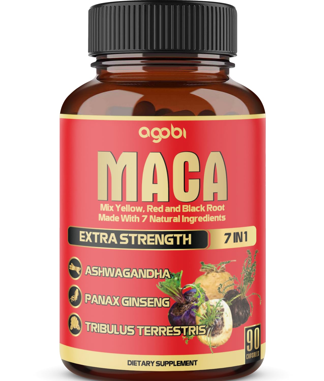 Maca Root Capsules - Supports Natural Health - Energy - Performance & Mood Supplement - Enhanced Blood Flow 3-Month Supply agobiBuy Supplements Australia