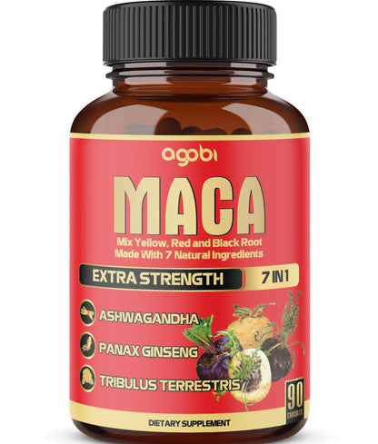 Maca Root Capsules - Supports Natural Health - Energy - Performance & Mood Supplement - Enhanced Blood Flow 3-Month Supply agobiBuy Supplements Australia
