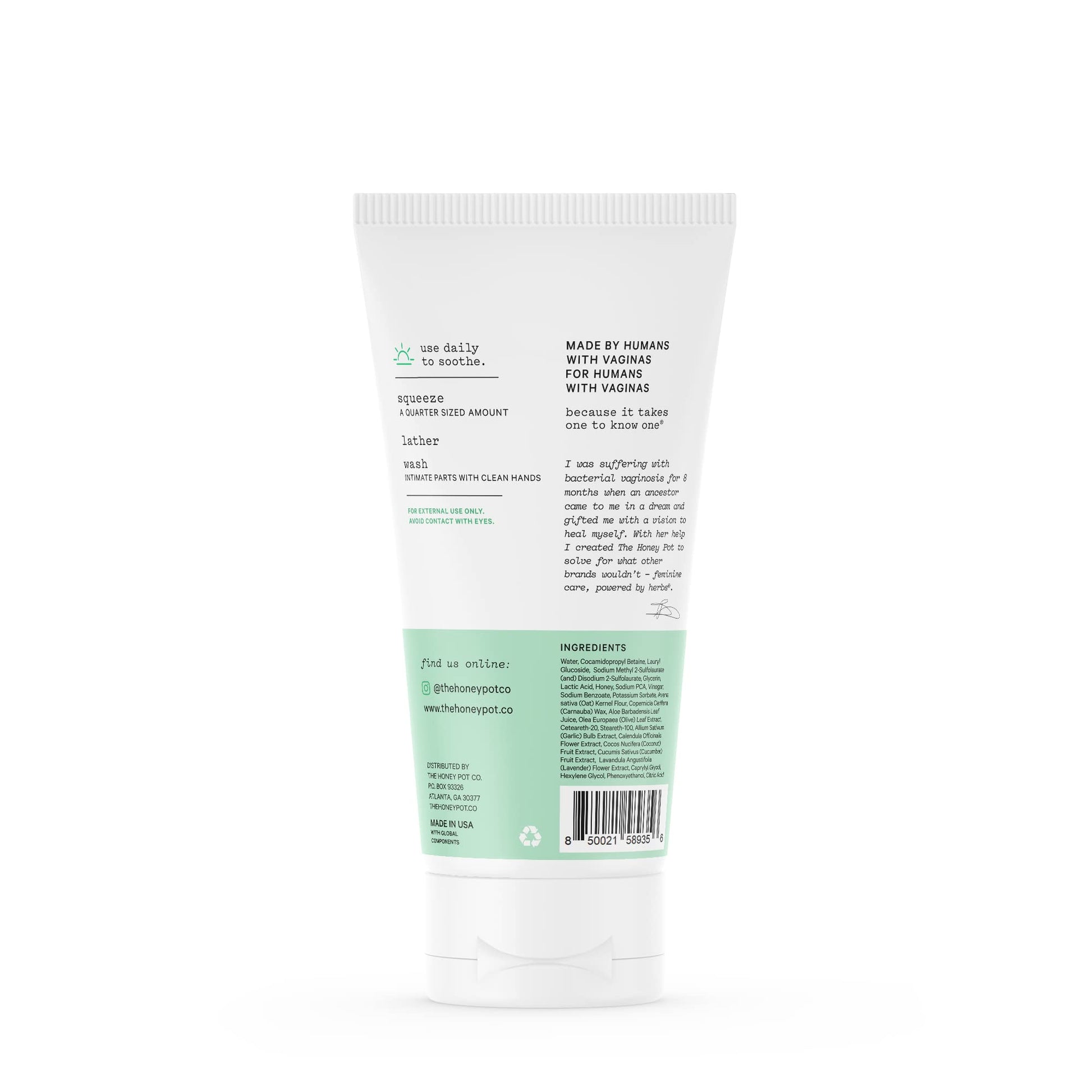 The Honey Pot Company - Anti-Itch Soothing Colloidal Oatmeal Wash - Plant Derived Feminine Care The Honey Pot CompanyBuy Supplements Australia