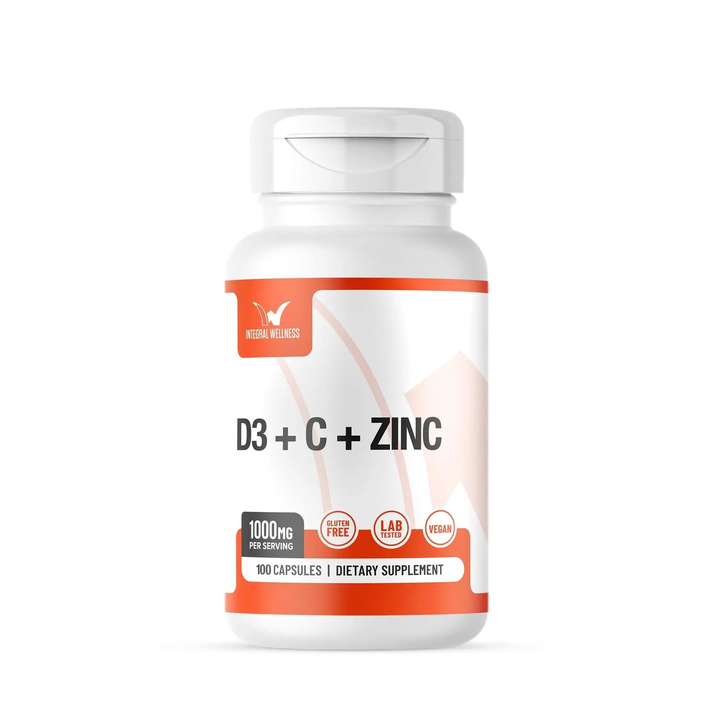 Integral Wellness - Vitamin Complex w/Vitamin D3, C, K2 and Zinc (100 Capsules) - Filler Free, 3rd Party Tested, Clinically Dosed, Bioavailable Forms Integral WellnessBuy Supplements Australia