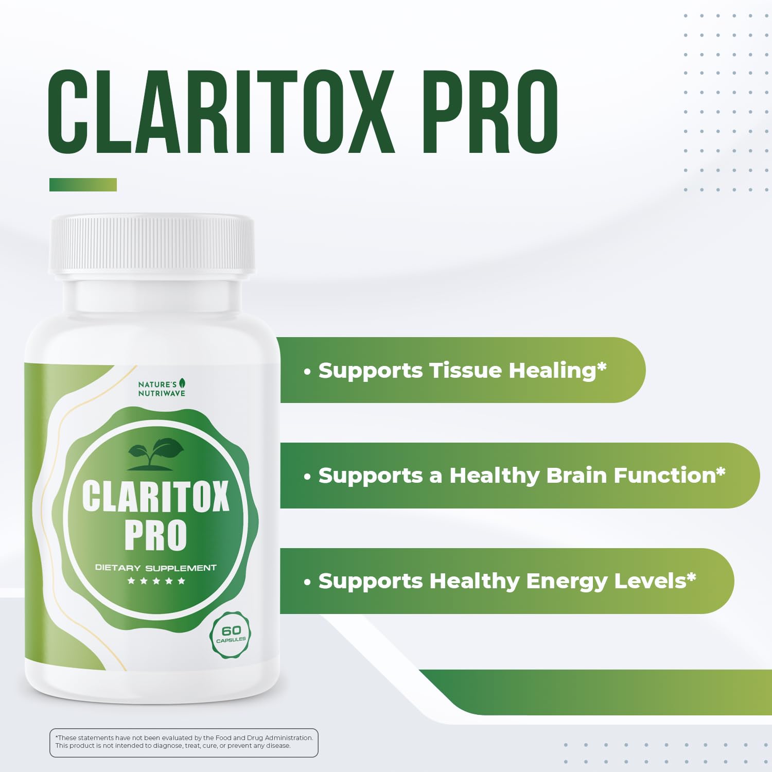 Claritox – Daily Wellness Supplement with Zinc, Chromium, Alpha Lipoic Acid, Green Tea Extract, Resveratrol & Botanical Blend – Non-GMO, Stimulant-Free Formula – 60 Caps, 30 Servings, 3 Month Supply Nature’s NutriWaveBuy Supplements Australia
