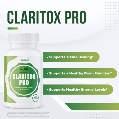 Claritox – Daily Wellness Supplement with Zinc, Chromium, Alpha Lipoic Acid, Green Tea Extract, Resveratrol & Botanical Blend – Non-GMO, Stimulant-Free Formula – 60 Caps, 30 Servings, 1 Month Supply Nature’s NutriWaveBuy Supplements Australia