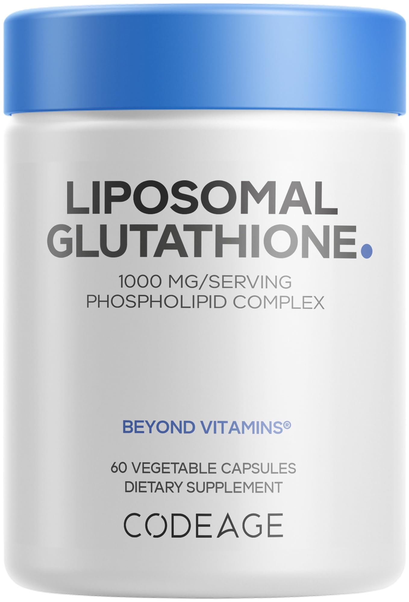 Codeage Liposomal Glutathione 1000 mg Supplement, High-Potency Reduced L-Glutathione - Liposomal Delivery - Phospholipids - Non-GMO, Gluten-Free - 60 Capsules CodeageBuy Supplements Australia