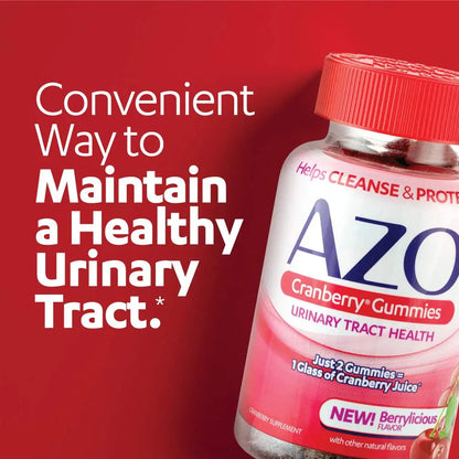 AZO Urinary Tract Health Gummies Bundle - D-Mannose 2000mg Citrus 40 Count and Cranberry 72 Count AZOBuy Supplements Australia