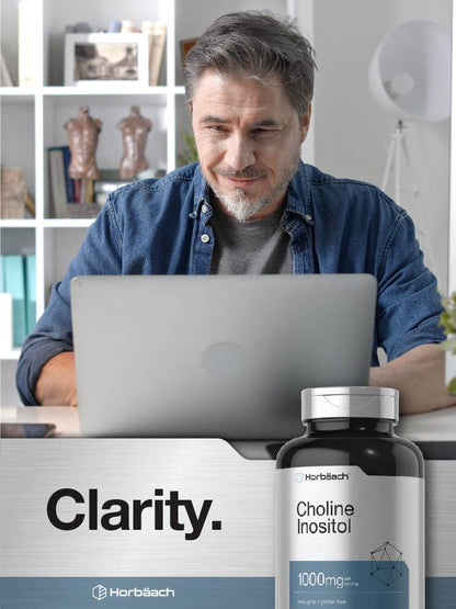 Choline Inositol 1000mg Supplement | 200 Capsules | Non-GMO, Gluten Free | by Horbaach HorbäachBuy Supplements Australia