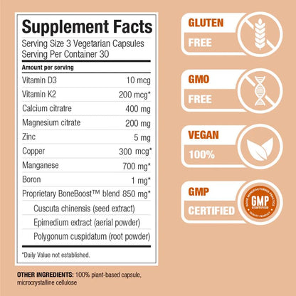 Nature Restore BoneBoost, Natural Bone Health Supplement, 60 Capsules, Manufactured in USA, Non GMO, Gluten Free Nature RestoreBuy Supplements Australia