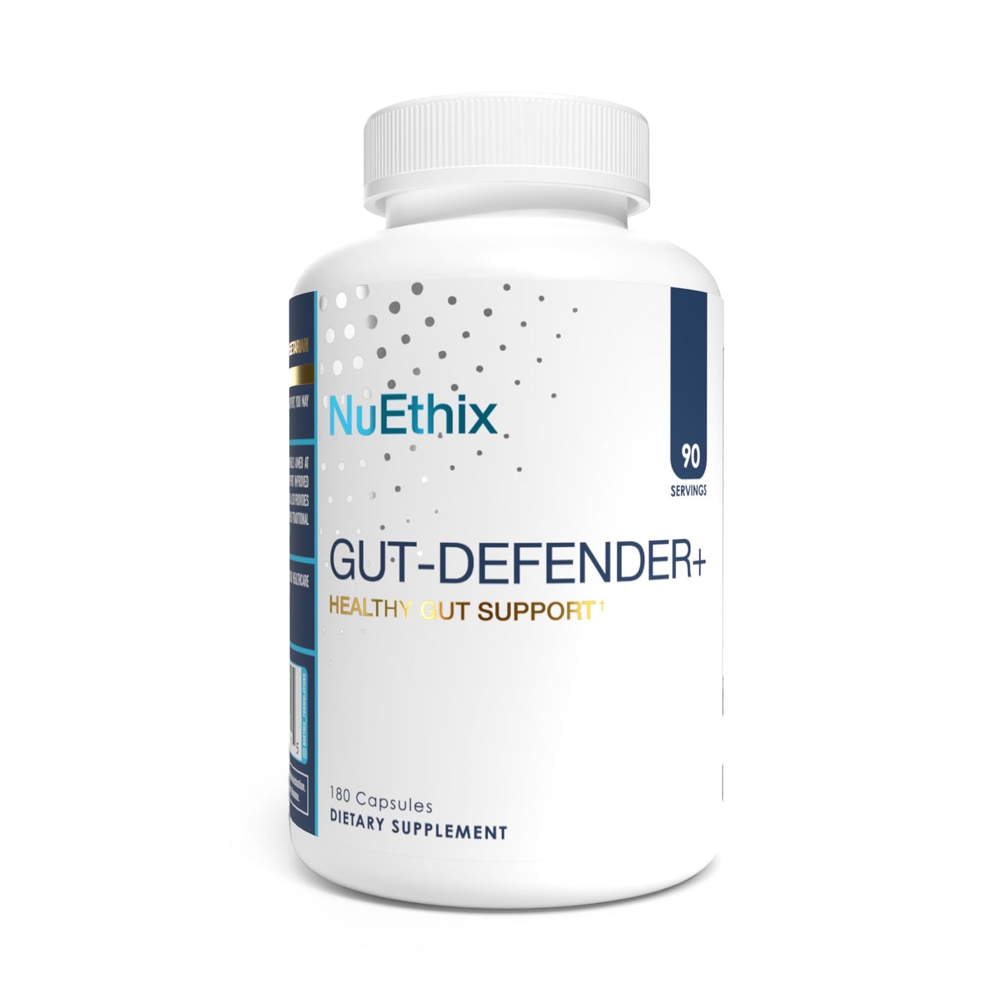 NuEthix Formulations Gut Defender+ Microbiome Balance Dietary Supplement, 180 Capsules, 90 Servings NuEthix FormulationsBuy Supplements Australia