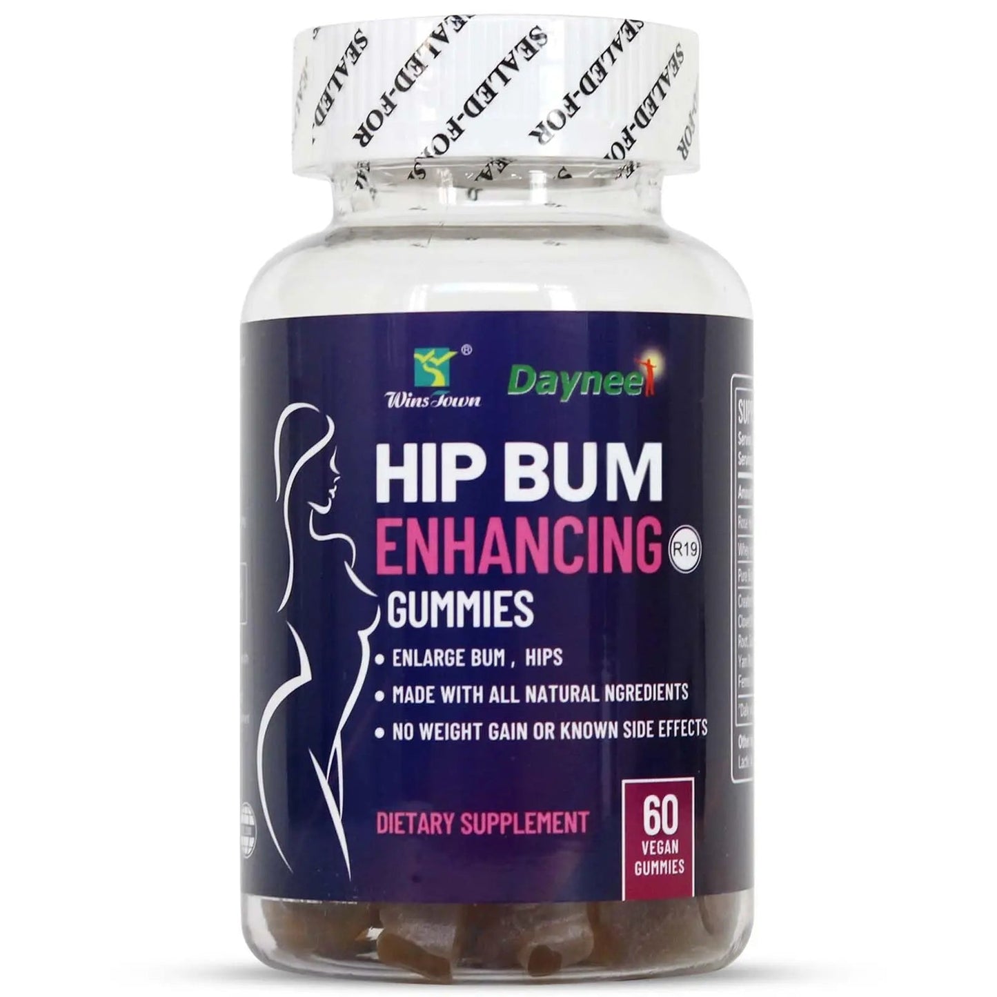 Wins Town Hip Butt Enhancement Gummies, Booty Multivitamins Supplements for Firm and Lift Bigger Buttocks for Women, 60 Count Wins TownBuy Supplements Australia
