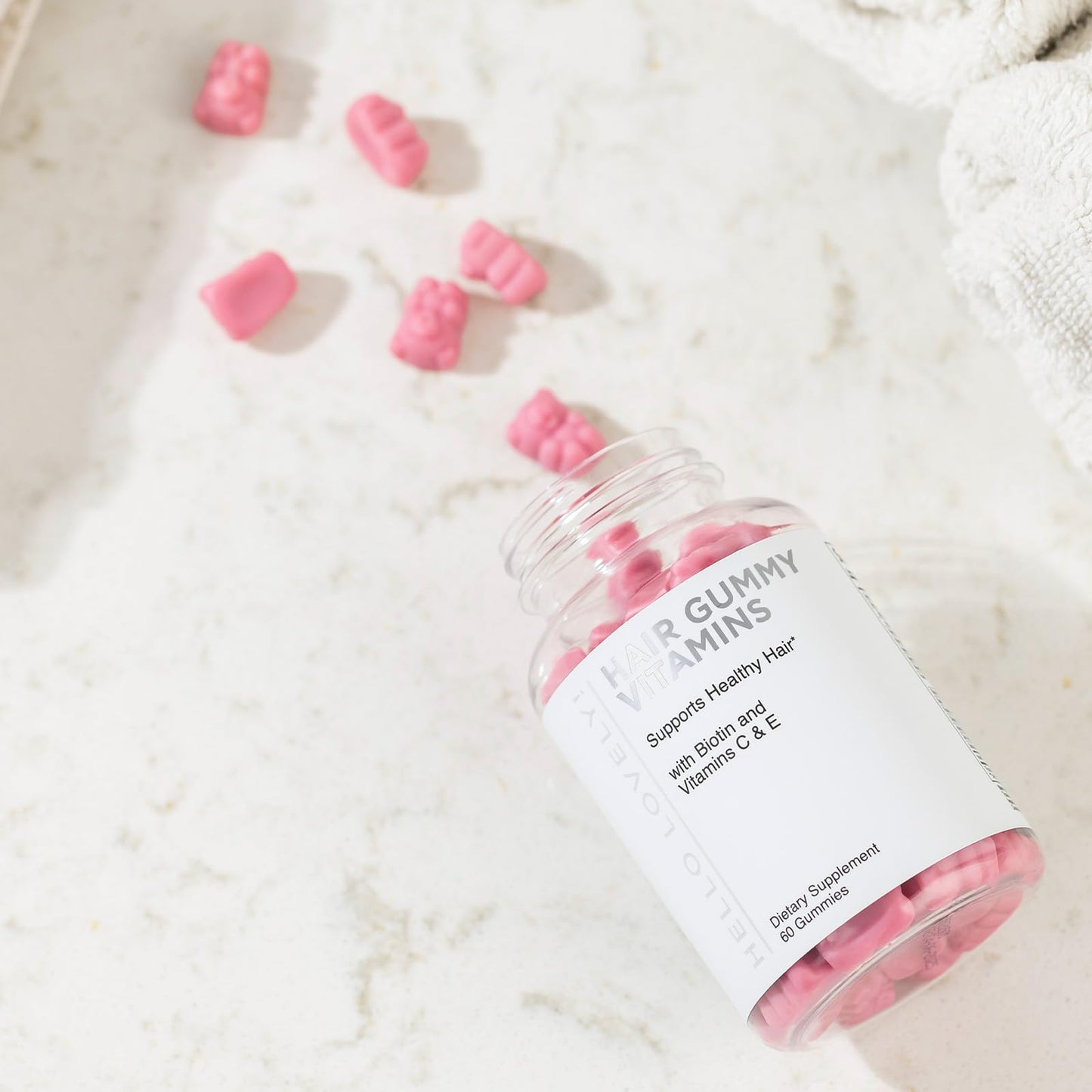 Hello Lovely! Hair Vitamins Gummies with Biotin 5000 mcg Vitamin E & C Support Hair Growt Hello Lovely!Buy Supplements Australia