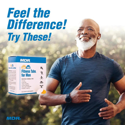MDR Fitness Tabs Patented AM/PM Multivitamin for Men Doctor Formulated with Right Nutrients at The Right Time - Gluten Free - 2 Month Supply MDRBuy Supplements Australia
