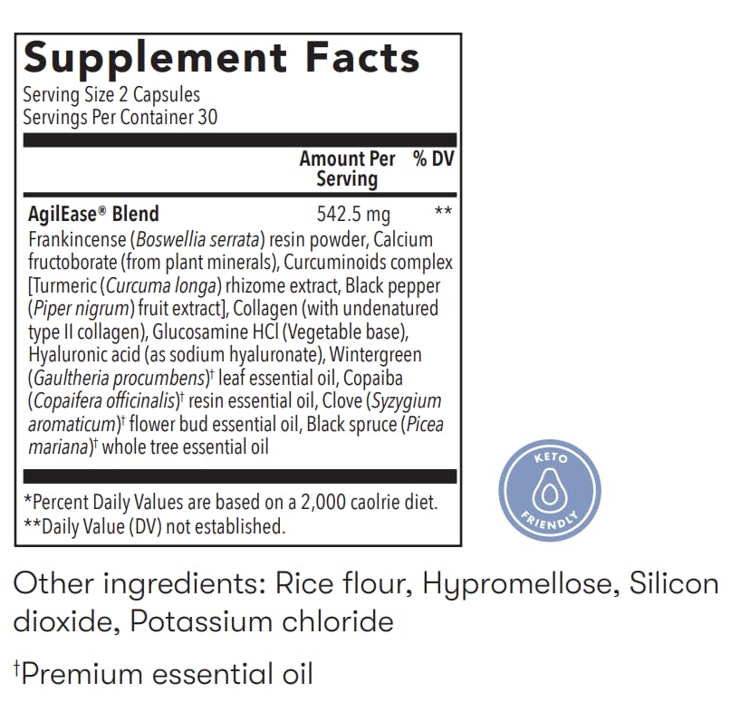 Young Living AgilEase Capsules | 60 Count | UC-II Collagen Supplement | Supports Mobility & Flexibility | Helps Maintain Joint Health & Exercise Recovery Young LivingBuy Supplements Australia