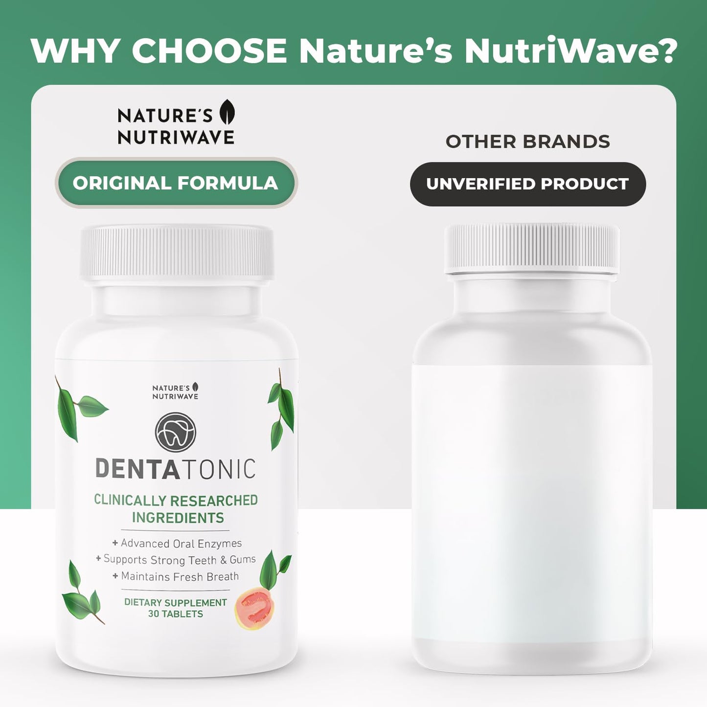 Nature’s NutriWave DentaTonic – Daily Oral Supplement with Guava Fruit, Hydroxyapatite & Enzyme Blend – Made in USA Non-GMO, Stimulant-Free Formula – 30 Tablets, 1 Month Supply Nature’s NutriWaveBuy Supplements Australia