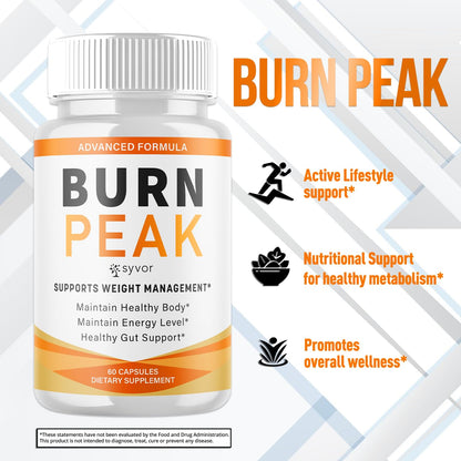 (3 Pack) Burn Peak Capsules, Official Burnpeak Pink Salt Pills with All Natural Ingredients, Advanced BurnPeak Health Supplement with Premium Vitamins for Active Lifestyle Support (180 Capsules) SyvorBuy Supplements Australia