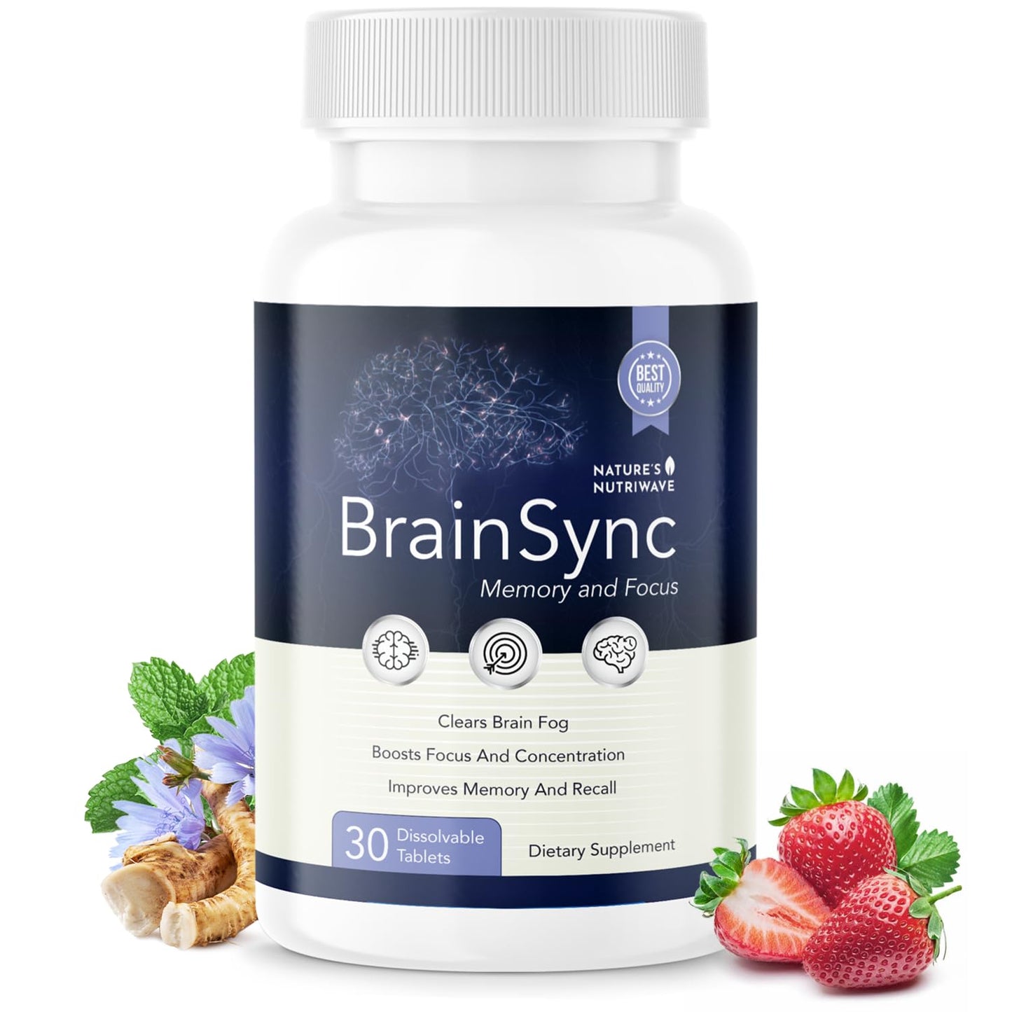 Nature’s NutriWave BrainSync Probiotic Supplement – Supports Daily Wellness & Gut-Brain Balance – 3.6 Billion CFU – 30 Dissolvable Tablets, 1 Month Supply Nature’s NutriWaveBuy Supplements Australia