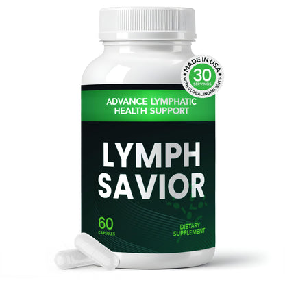 Lymph Savior - Plant-Based Lymphatic Support Supplement with Red Clover, Horse Chestnut & Burdock Root for Fluid Balance & Daily Wellness - Non-GMO, Made in USA - 30-Day Supply, 1 Bottle Lymph SaviorBuy Supplements Australia