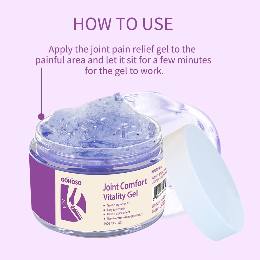 Joint Purple Gel, Cooling Massage Cream with Turmeric for Back, Neck, Joints & Muscles – Hydrating Gel for Active Lifestyles ENVISHABuy Supplements Australia