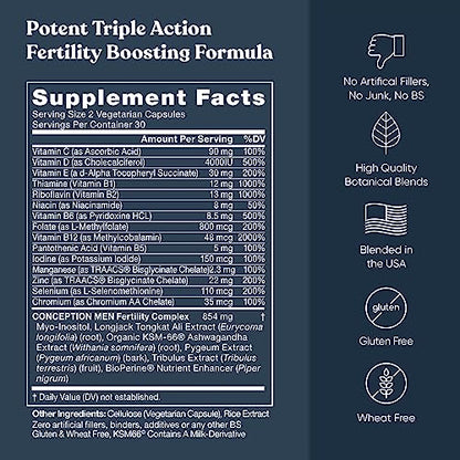 Conception For Him – Fertility Supplements for Men, Male Fertility Booster & Prenatal Eu NaturalBuy Supplements Australia