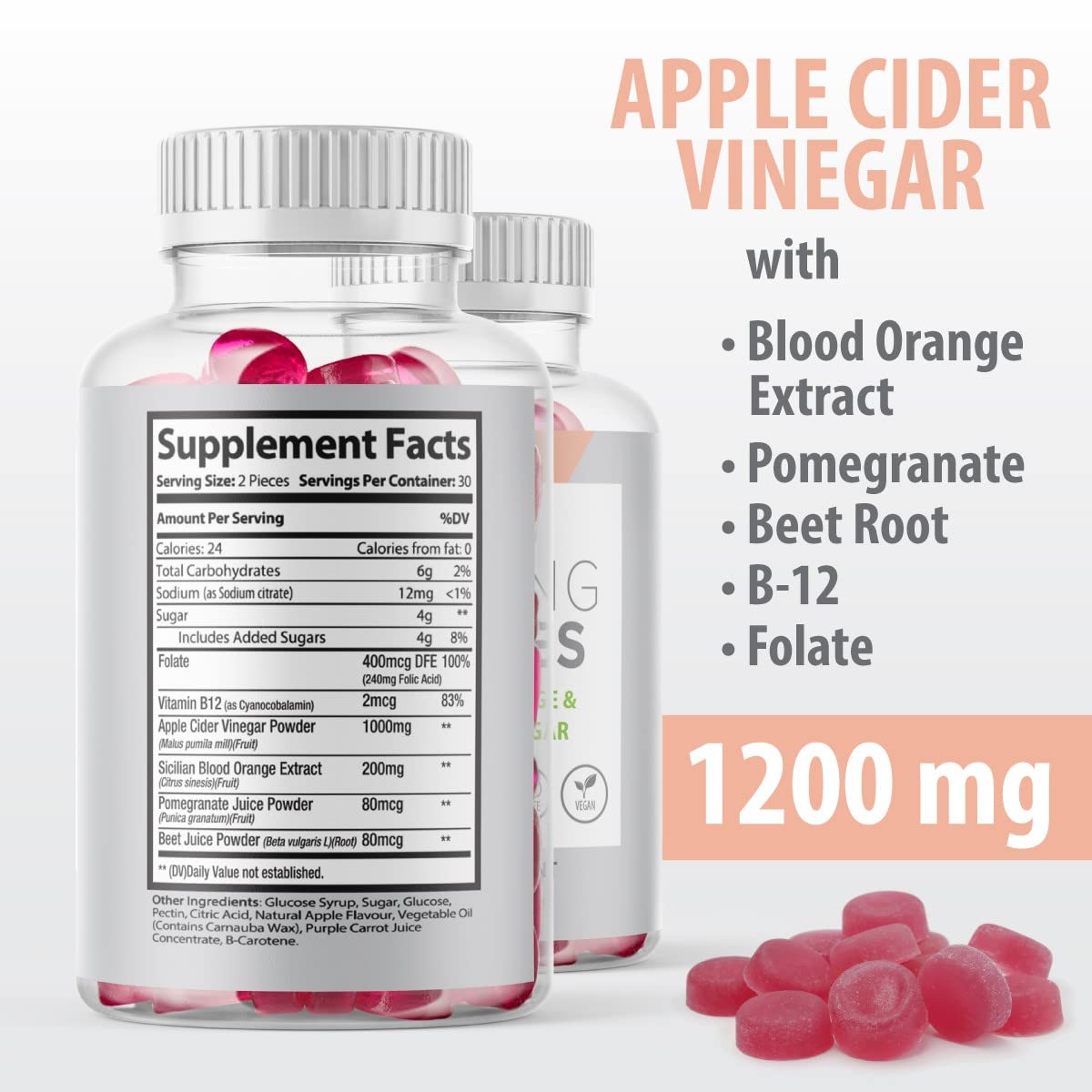 Max-Bio Slimming Gummies It Works with Apple Cider Vinegar and Sicilian Blood Orange Extract Max-BioBuy Supplements Australia